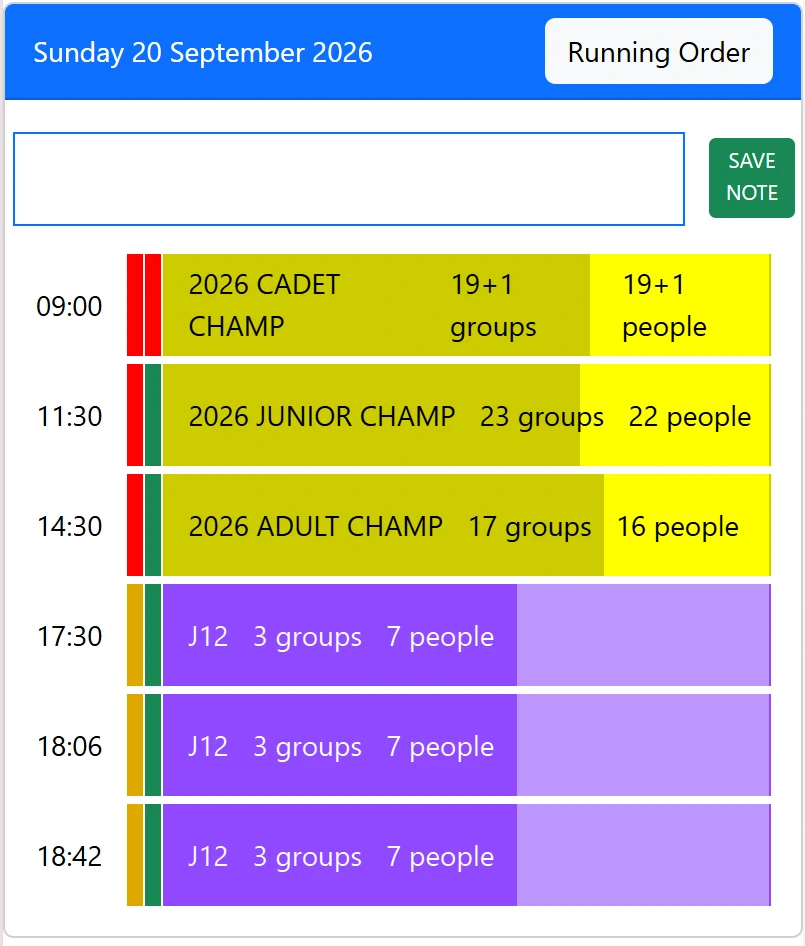 Booking calendar