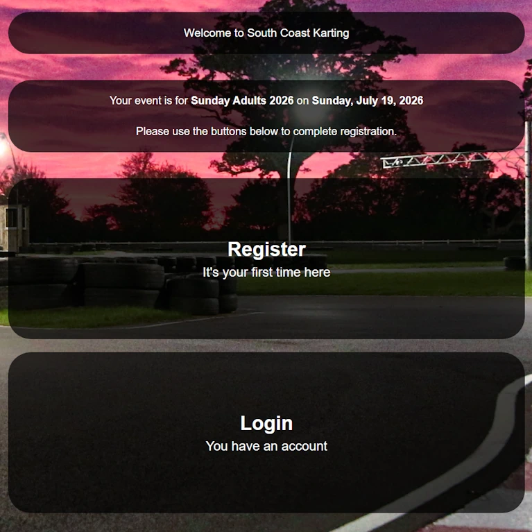 Registration journey