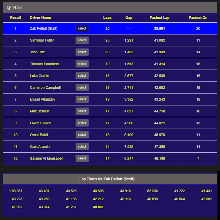 Go-kart racing finish